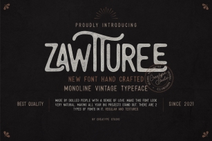Zawturee Monoline Vintage Font Download