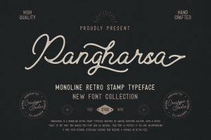 Pangharsa Monoline Retro Stamp Font Download