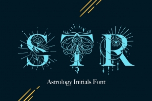Astrology Initials Font Download