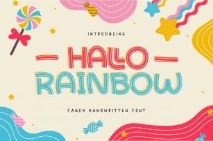 Hallo Rainbow Font Download