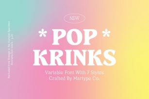 Pop Krinks - Display Serif Font Download
