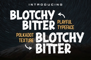 Blotchy Bitter Font Download