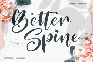 Better Spine - Beautiful Script Font Font Download