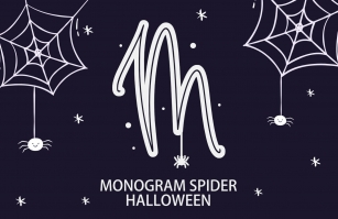 Monogram Spider Halloween Font Download