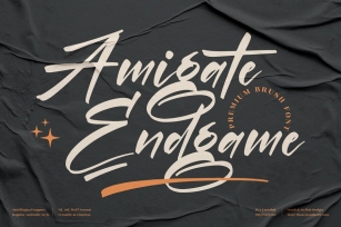 Amigate Endgame Modern Brush Font LS Font Download