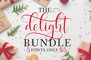 The Delight Bundle 5 s Only $5 Font Download
