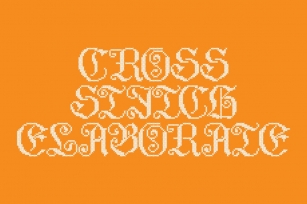 Cross Stitch Elaborate Font Download