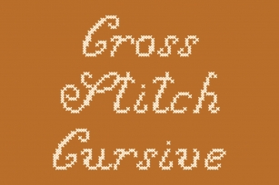 Cross Stitch Cursive Font Download