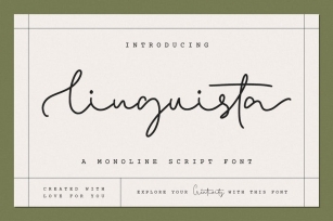 Linguista - Monoline Signature Font Font Download