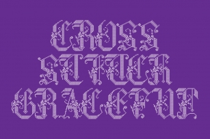 Cross Stitch Graceful Font Download