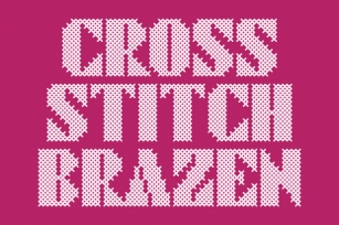 Cross Stitch Brazen Font Download