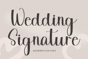 Wedding Signature Font Download