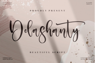 Delashanty - Beautiful Script Font Font Download