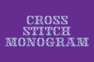 Cross Stitch Monogram Font Download
