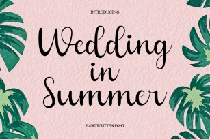 Wedding in Summer Font Download