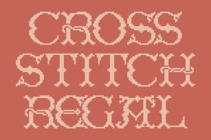 Cross Stitch Regal Font Download