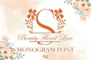 Beauty Floral Line Font Download