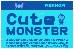 Cute Monster font Font Download