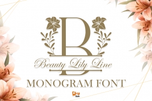 Beauty Lily Line Monogram Font Download