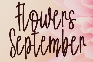 Flowers September Font Download