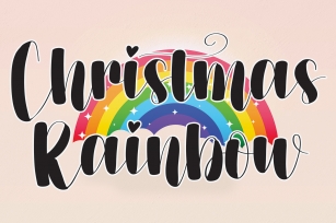Christmas Rainbow Font Download