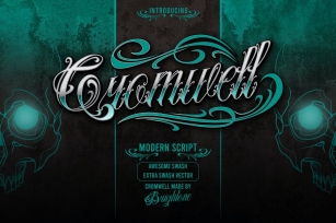 Cromwell - Tattoo Lettering Font Download