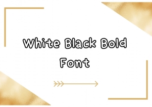 White Black Bold Font Download