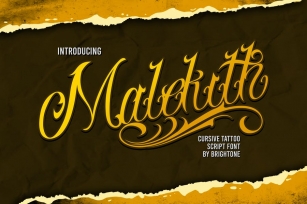 Malekith - Tattoo font Font Download