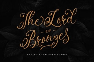 The Lord Of Bronze - Romantic Calligraphy Font Font Download
