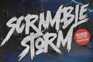 Scramble Storm - Horror brush Font Font Download