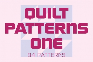 Quilt Patterns One Font Download