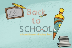 Back To School font + illustrations Font Download