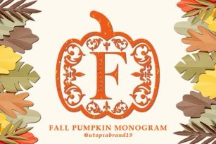 Fall Pumpkin Monogram Font Download