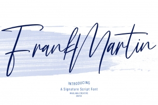Frank Martin Signature Brush Font Download