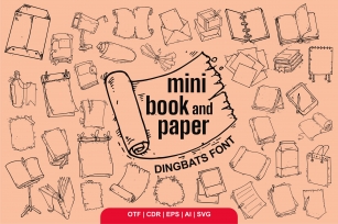 Mini Book and Paper Font Download