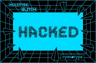 MultiType Glitch Hacked Font Download