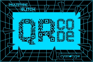 MultiType Glitch QR Code Font Download