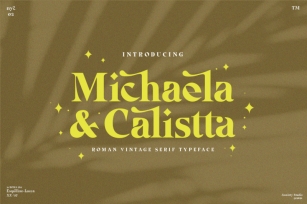 Michaela Calistta - Roman Serif Font Download