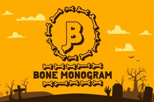 Bone Halloween Monogram Font Download