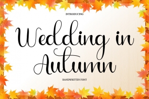 Wedding in Autumn Font Download