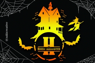 House Halloween Monogram Font Download