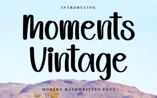 Moments Vintage Font Download