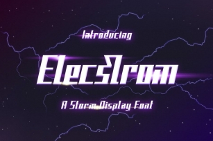 Elecstrom – Storm Display Font Font Download