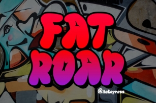 FAT ROAR- Cartoon Graffiti font Font Download