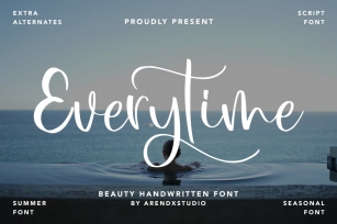 Everytime - Beauty Handwritten Font Font Download