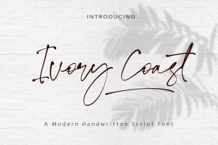 AM Ivory Coast - Modern Handwritten Font Download