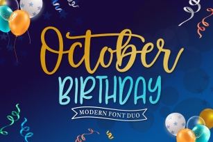October Birthday Font Download