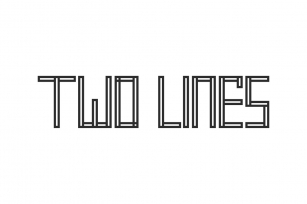 two lines Font Download