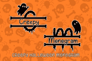 Creepy Halloween Monogram Font Download