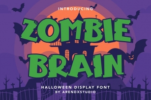 Zombie Brain - Halloween Display Font Font Download
